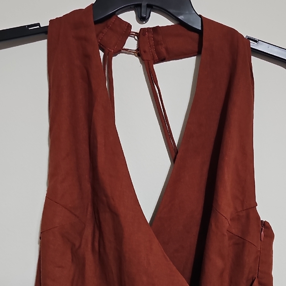 Zara Backless Brown Dress - Picture 3 of 8